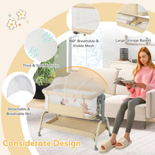 Load image into Gallery viewer, Baby Bassinet with Net with 6 Adjustable Heights