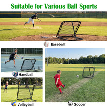 Load image into Gallery viewer, Foldable Football Rebounder Net, Football Training Net with Metal Frame, Adjustable Soccer Target Goal