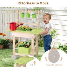Load image into Gallery viewer, Mud Kitchen, Outdoor Kids Play Kitchen with Removable Pots