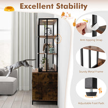 Load image into Gallery viewer, Cat Litter Box Enclosure, 2-in-1 Hidden Kitty Washroom Furniture