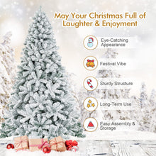 Load image into Gallery viewer, 7.5FT Snow Flocked Artificial Christmas Tree with 600/1010 Tips