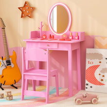 Load image into Gallery viewer, Kids Vanity Table and Chair Set