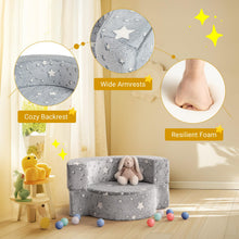 Load image into Gallery viewer, 2 in 1 Kids Sofa Chair, Glow in the Dark Children Couch