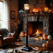 Load image into Gallery viewer, 155 cm Halloween Lamp Post Sound-Activated with Black Snowy Effects