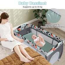 Load image into Gallery viewer, 3 in 1 Baby Playard Portable Infant Nursery Center with Toy Bar