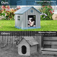 Load image into Gallery viewer, Plastic Dog House with Air Vents and Elevated Floor