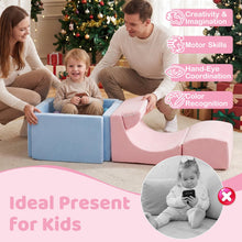 Load image into Gallery viewer, Soft Play Climbing Blocks, Baby Climb and Crawl Foam Play Set with Ball Pit and Suede Covers