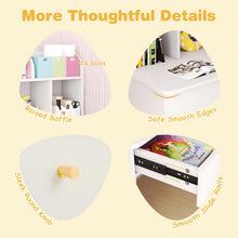 Load image into Gallery viewer, Kids Wooden Study Desk with Drawer and Storage Shelf