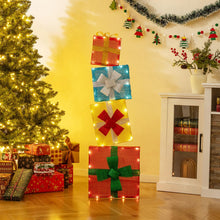 Load image into Gallery viewer, Set of 3/4 Christmas Lighted Gift Boxes Decoration
