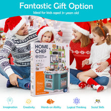 Load image into Gallery viewer, Kids Kitchen Playset Corner Play Kitchen with Realistic Sounds and Lights
