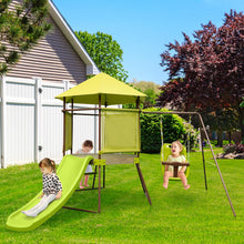 Load image into Gallery viewer, 4 in 1 Kids Metal Swing A-Frame with Baby Swing