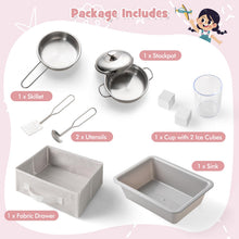 Load image into Gallery viewer, Kids Wooden Kitchen Playset Pretend Play with Chalkboard and Ice Maker