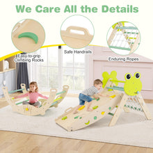 Load image into Gallery viewer, Toddler Climbing Frame, Kids Wooden Climber Toys Set with Arch, Reversible Ramp