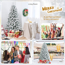 Load image into Gallery viewer, 180 cm Snow Flocked Artificial Christmas Tree with 600 Tips