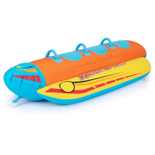 Load image into Gallery viewer, 1-3 Riders Inflatable Hot Dog Towable with EVA Seat Pads