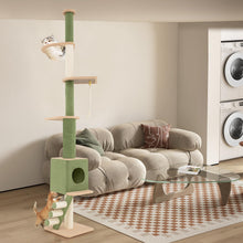 Load image into Gallery viewer, Floor to Ceiling Cat Tree, 5 Tier Tall Cat Tower with 218-270cm Adjustable Height