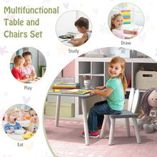 Load image into Gallery viewer, Kids Wooden Table and Rabbit Chairs Set with Space-Saving Structure