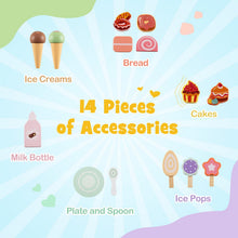 Load image into Gallery viewer, Multifunctional Ice Cream Cart Toy with Sweet Accessories and Smooth Wheels