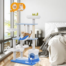 Load image into Gallery viewer, Cat Tree, Multi-Level Cats Tower with Scratching Posts, Top Perch & 3 Hanging Toys (168cm Tall)
