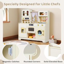 Load image into Gallery viewer, Kids Wooden Kitchen, Pretend Play Kitchen with Stoves