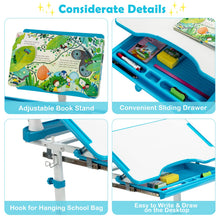 Load image into Gallery viewer, Height Adjustable Kids Table with Chair