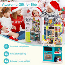 Load image into Gallery viewer, Kids Kitchen Playset Pretend Play Kitchen with Realistic Sounds and Lights