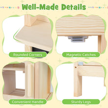Load image into Gallery viewer, Kids Mud Kitchen Play Pretend Kitchen with Chalkboard Rotation Knobs and Cabinet