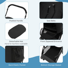 Load image into Gallery viewer, Foldable Pet Stroller with 4-Level Adjustable Canopy and Storage Basket