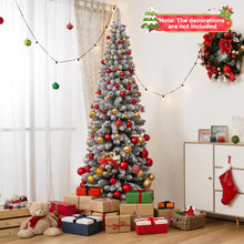 Load image into Gallery viewer, 4FT Snow Flocked Slim Pencil Xmas Tree