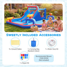 Load image into Gallery viewer, Inflatable Water Park, 5 in 1 Mega Kids Bouncy Castle with Dual Slides, Climbing Wall