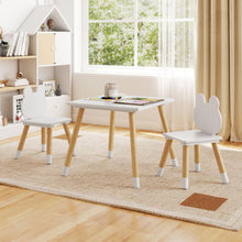 Load image into Gallery viewer, Children Activity Table with 2 Chairs and Pine Wood Legs