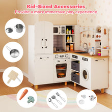 Load image into Gallery viewer, Wooden Corner Play Kitchen with Pine Wood Legs and Lights & Sounds