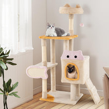 Load image into Gallery viewer, Cat Tree, 125cm Tall Modern Cats Tower with Plush Perch, Condo, Platforms