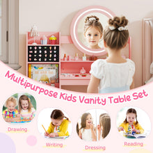 Load image into Gallery viewer, Make Up Pretend Dresser Desk Chair Set for Playroom Kids Room