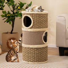 Load image into Gallery viewer, Cat House for Indoor Cats, 3/4-Story Cat Hideaway Cave Bed