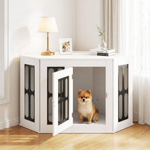 Load image into Gallery viewer, Corner Dog Crate Furniture, Indoor Wooden Dogs Kennel