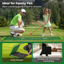 Load image into Gallery viewer, 11 FT Putting Green Mat with 2 Adjustable Putters 6 Balls and 12 Hole Covers for Party