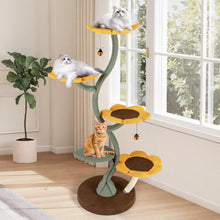 Load image into Gallery viewer, Cat Tree, 175cm Tall Cat Tower with 4 Flower-shaped Platforms