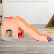 Load image into Gallery viewer, 4 in 1 Toddlers Freestanding Slides with Basketball Hoop