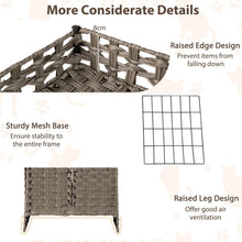 Load image into Gallery viewer, Foldable 2-tier Rattan Cat Litter Box Enclosure with Litter Mat