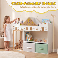 Load image into Gallery viewer, Toy Storage Organizer, Kids Bookshelf with Stuffed Animal Storage