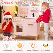 Load image into Gallery viewer, Toddler Pretend Play Kitchen with Light up Stove and Cooking Sounds