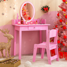 Load image into Gallery viewer, Kids Vanity Table and Chair Set