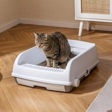Load image into Gallery viewer, Semi-auto Splash-proof Cat Toilet with Drawer-type Potty Tray