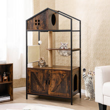 Load image into Gallery viewer, 150CM Cat Tree with Litter Box Enclosure