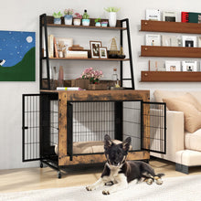 Load image into Gallery viewer, Dog Crate Furniture with Storage Shelves
