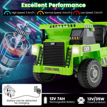Load image into Gallery viewer, 12V Kids Ride On Car, Children Electric Construction Vehicle with Remote Control