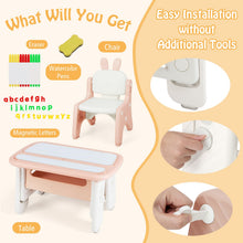 Load image into Gallery viewer, Kids Table and Chair Set, Children Activity Table with Chair