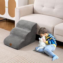 Load image into Gallery viewer, 3 Tiers Dog Ladder with Removable Cover and Non-Slip Bottom