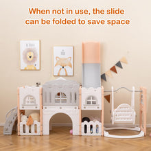 Load image into Gallery viewer, 10 in 1 Toddler Swing and Slide Set Kids Indoor Playground